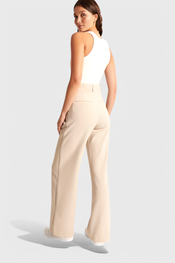 Soraya - Pantalón ancho elegancia sastre