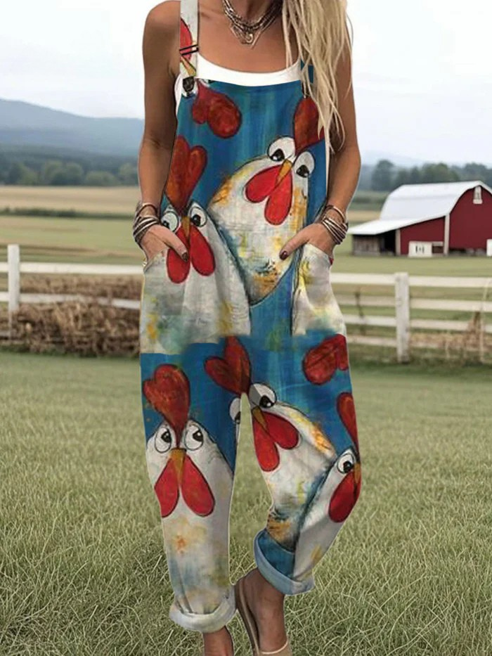 Esmeralda - Jumpsuit estampado de gallos