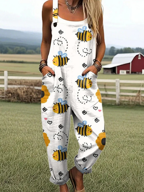 Abril - Jumpsuit estampado de abejas