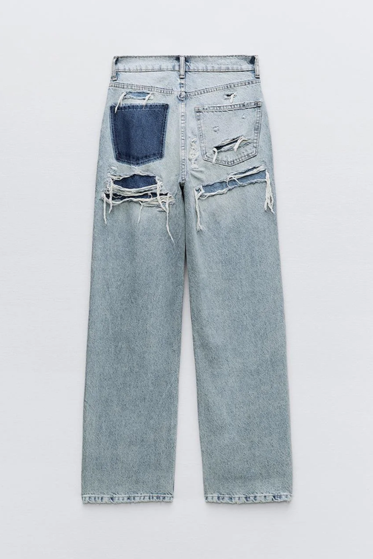 Valeria - Jeans rotos estilo vintage