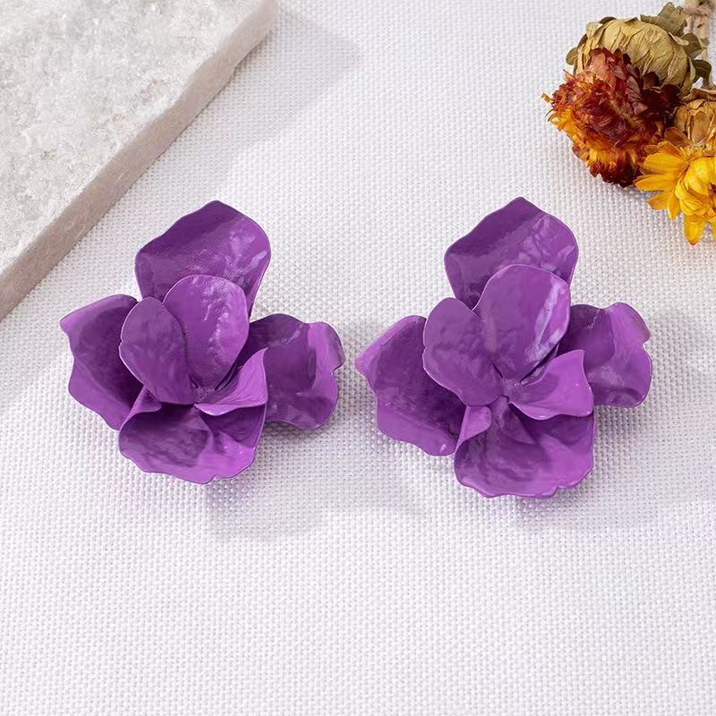 Fiona - Pendientes de flores con textura