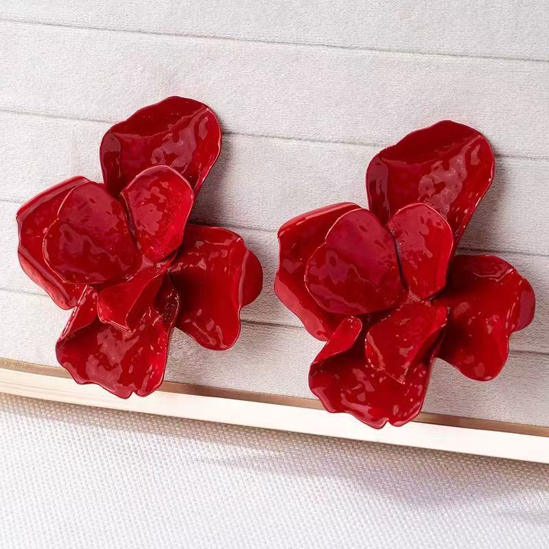 Fiona - Pendientes de flores con textura