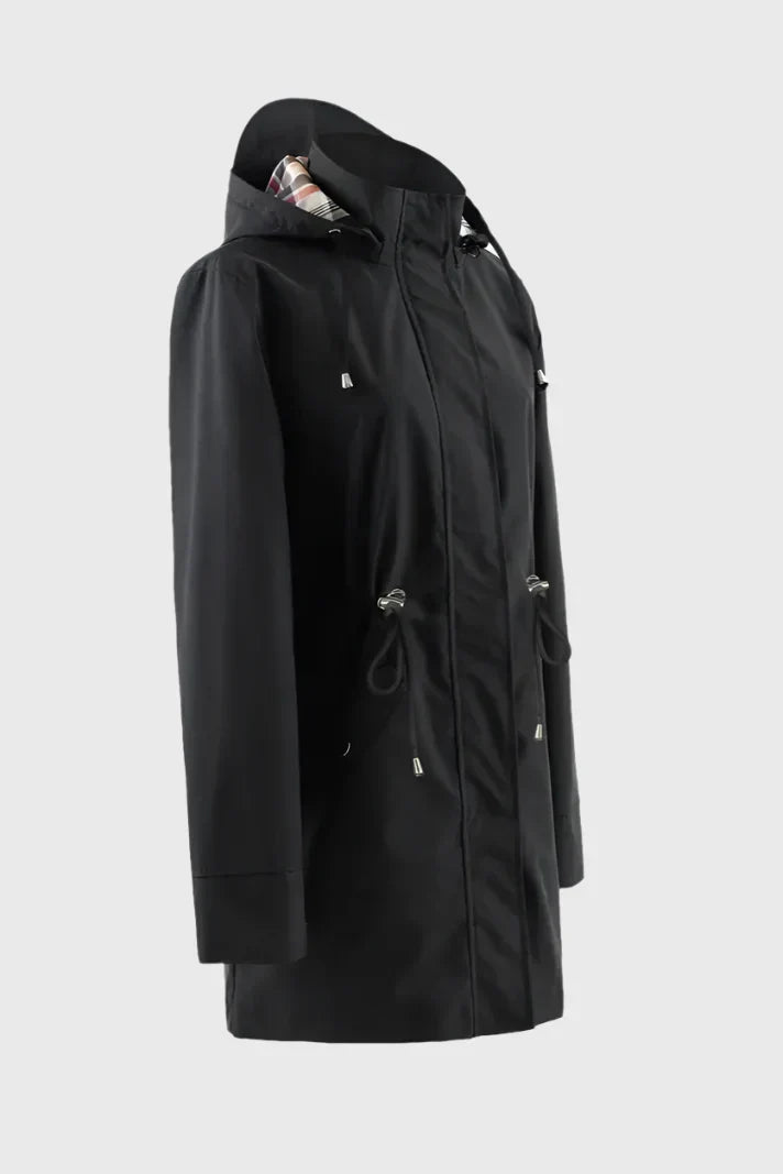 Doemi - Chubasquero impermeable con forro de tartán
