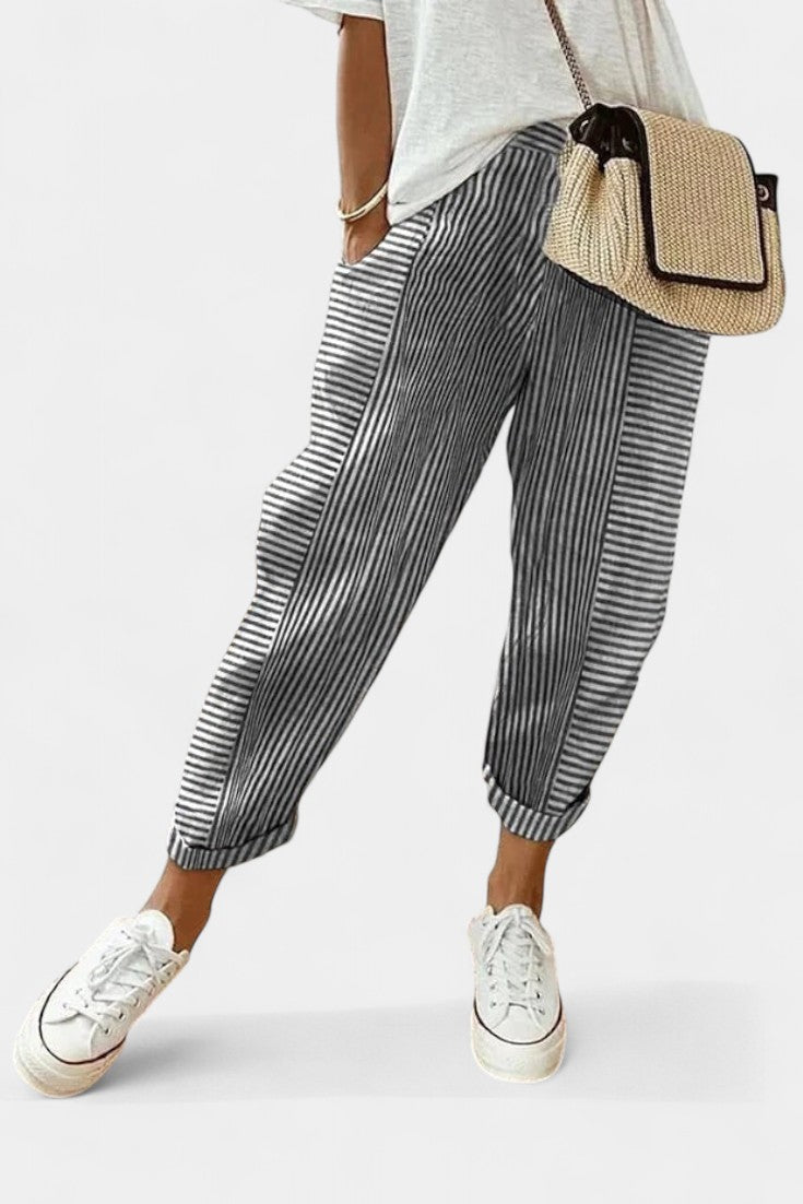 Toscana - Pantalón de rayas estilo bohemio