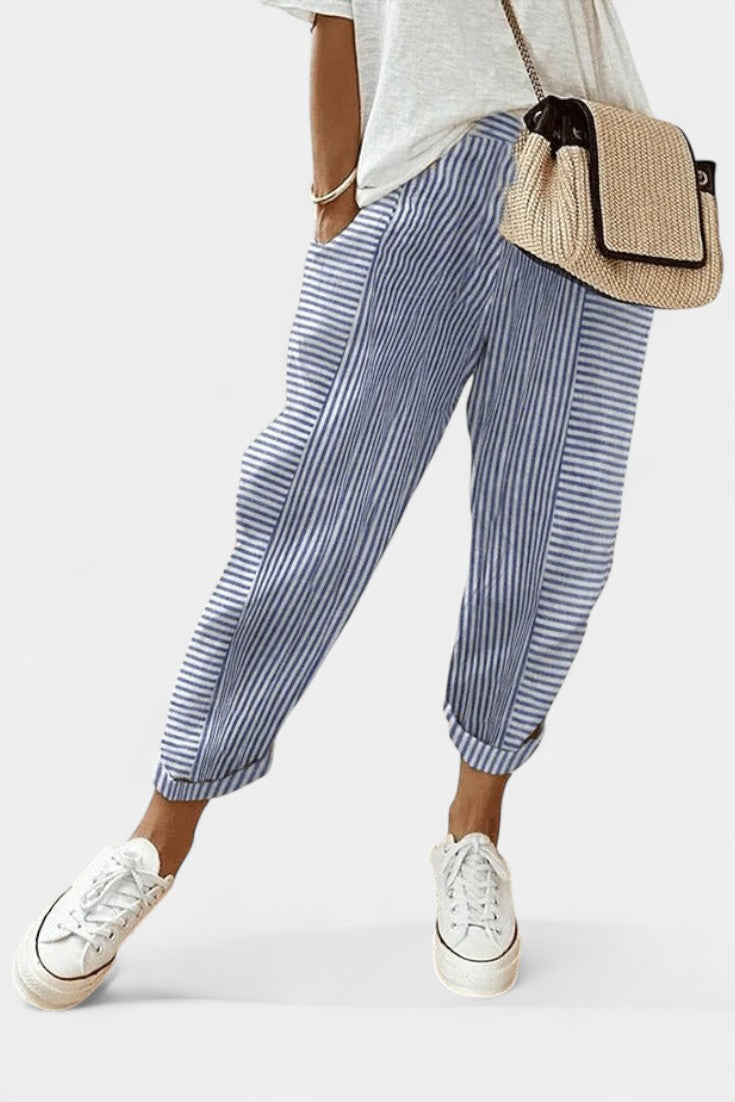 Toscana - Pantalón de rayas estilo bohemio