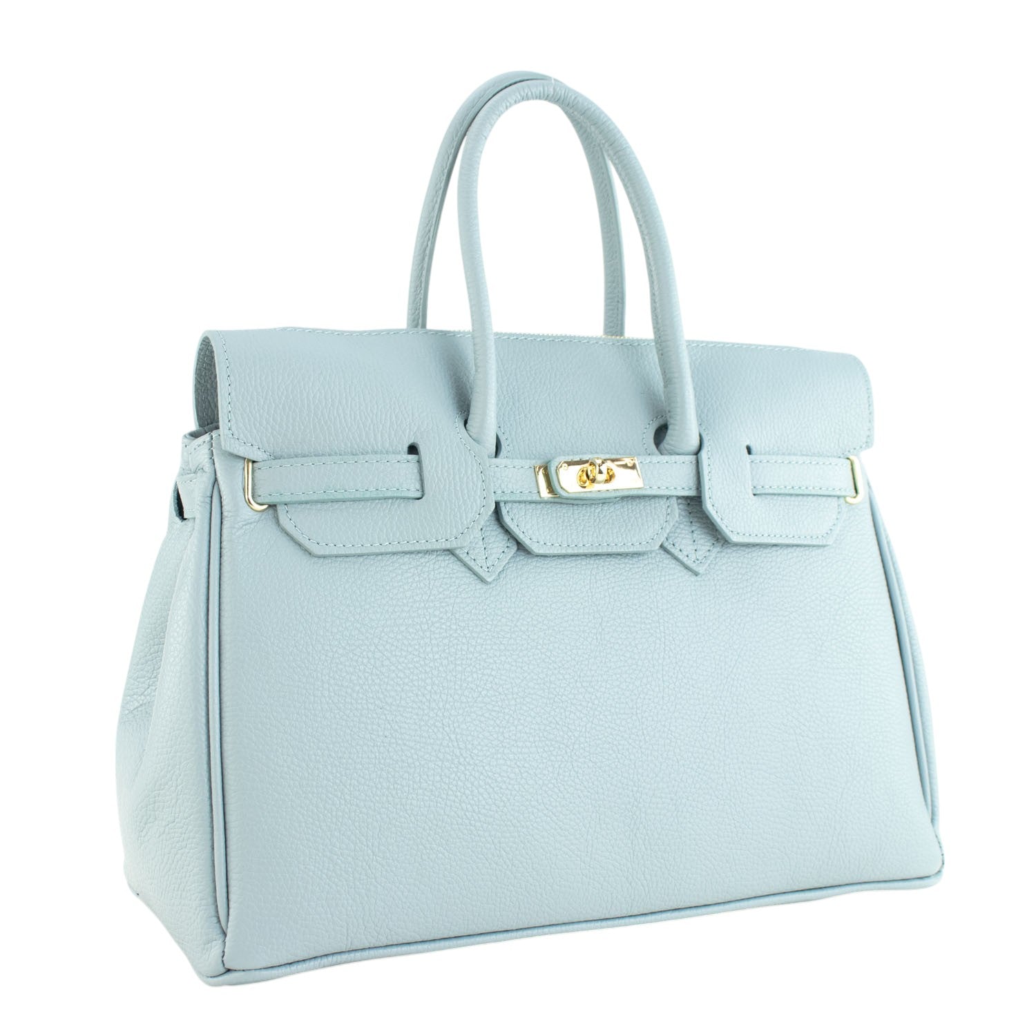 Estrella - Bolso de piel elegancia clásica | Azul Cielo