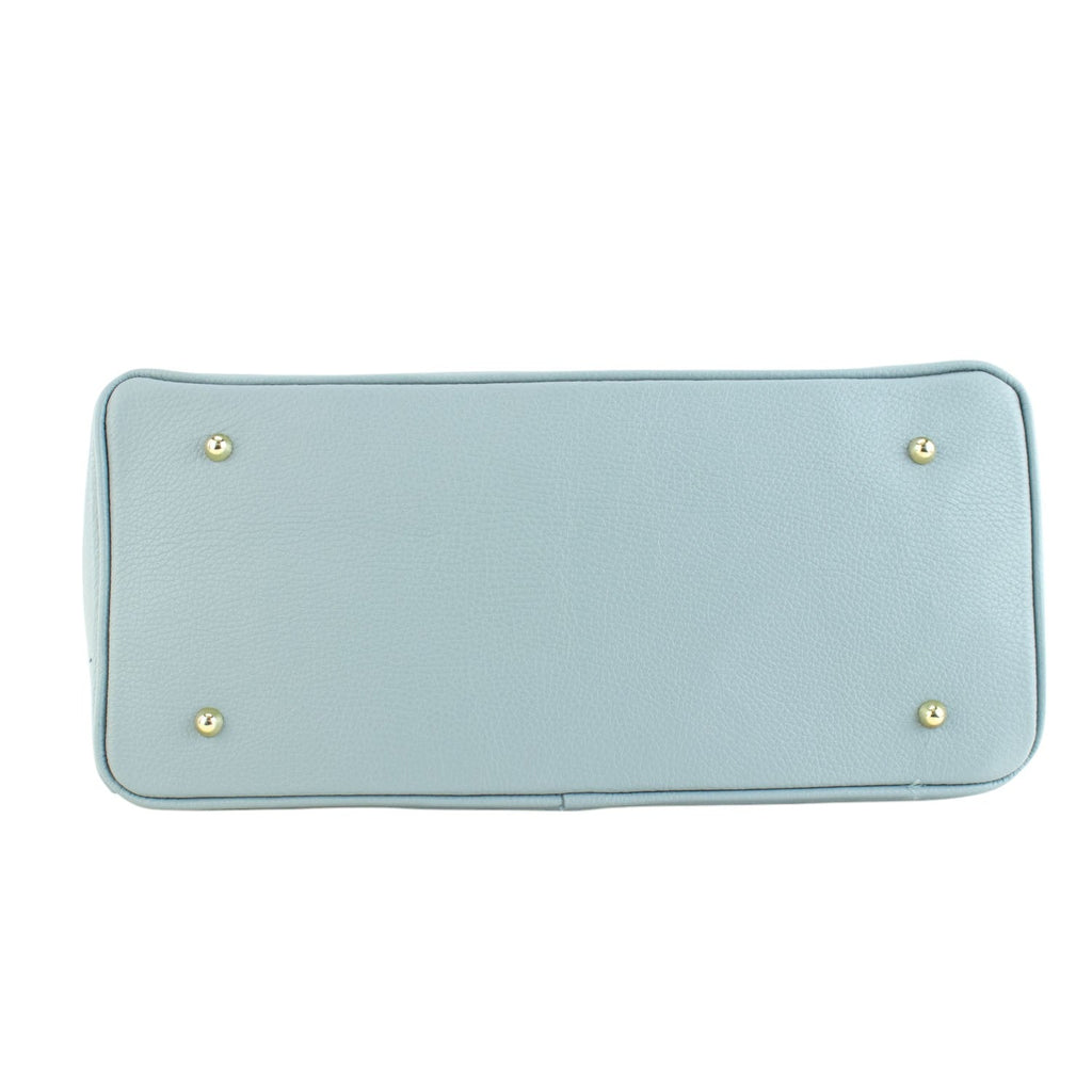 Estrella - Bolso de piel elegancia clásica | Azul Cielo