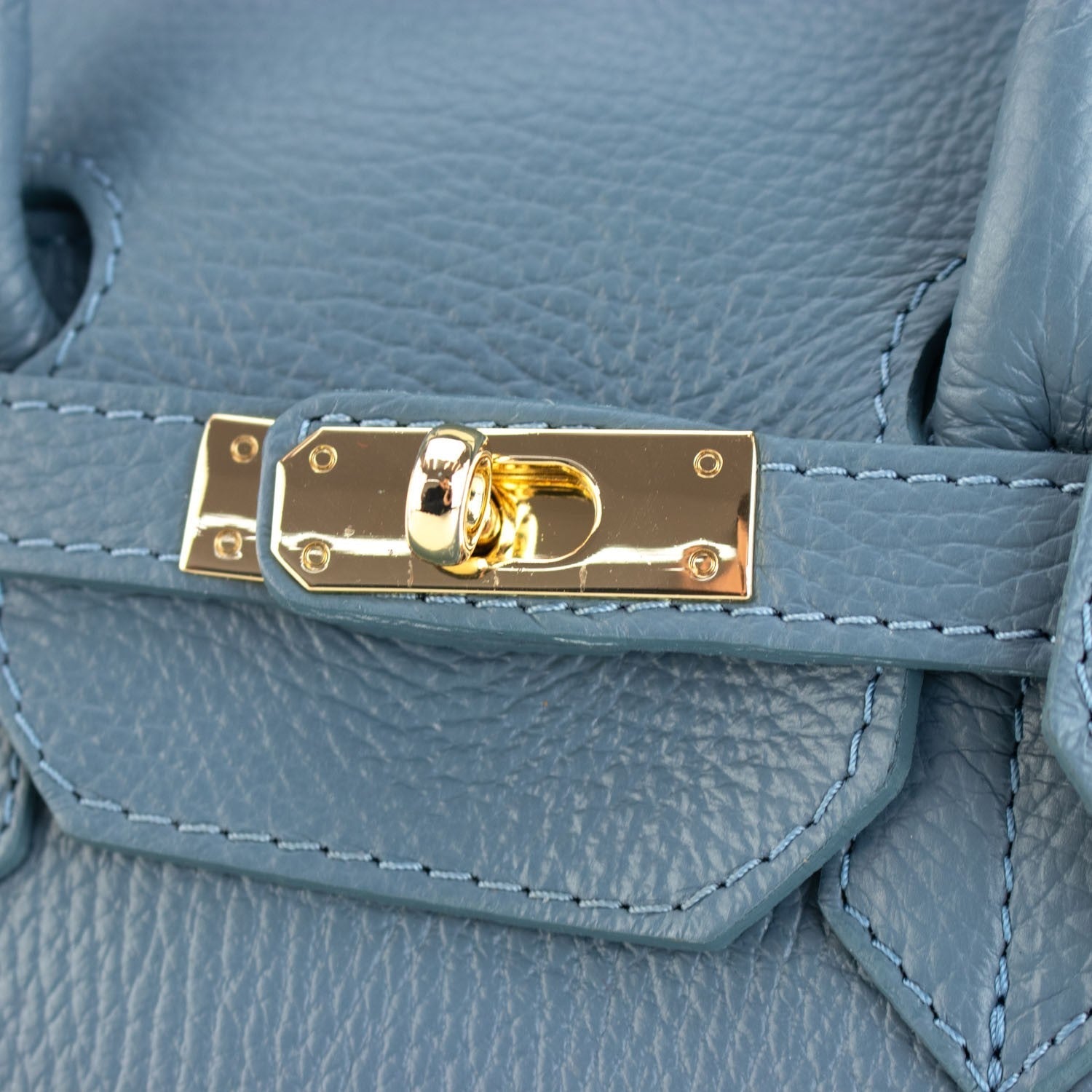 Estrella - Bolso de piel elegancia clásica | Azul Jeans