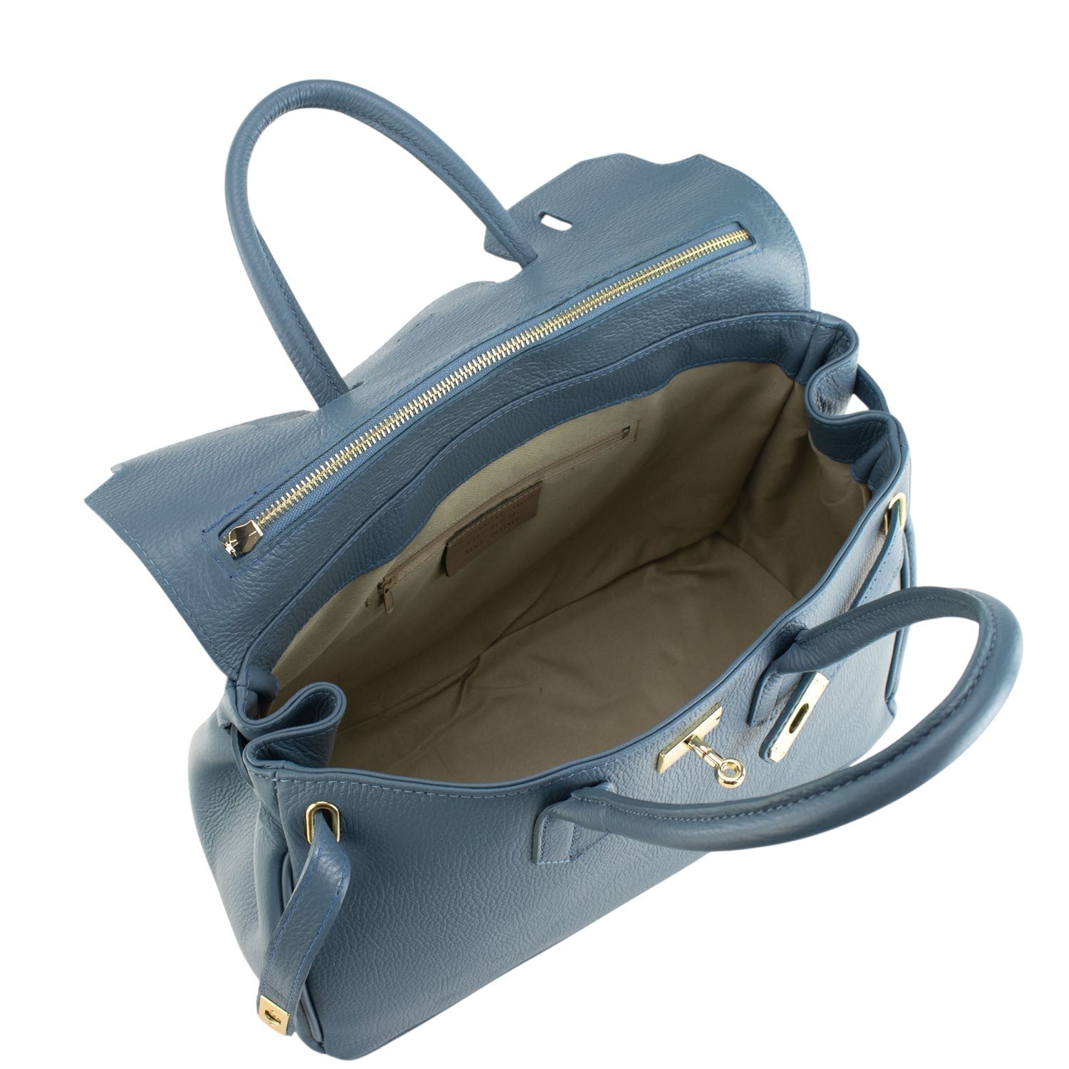 Estrella - Bolso de piel elegancia clásica | Azul Jeans
