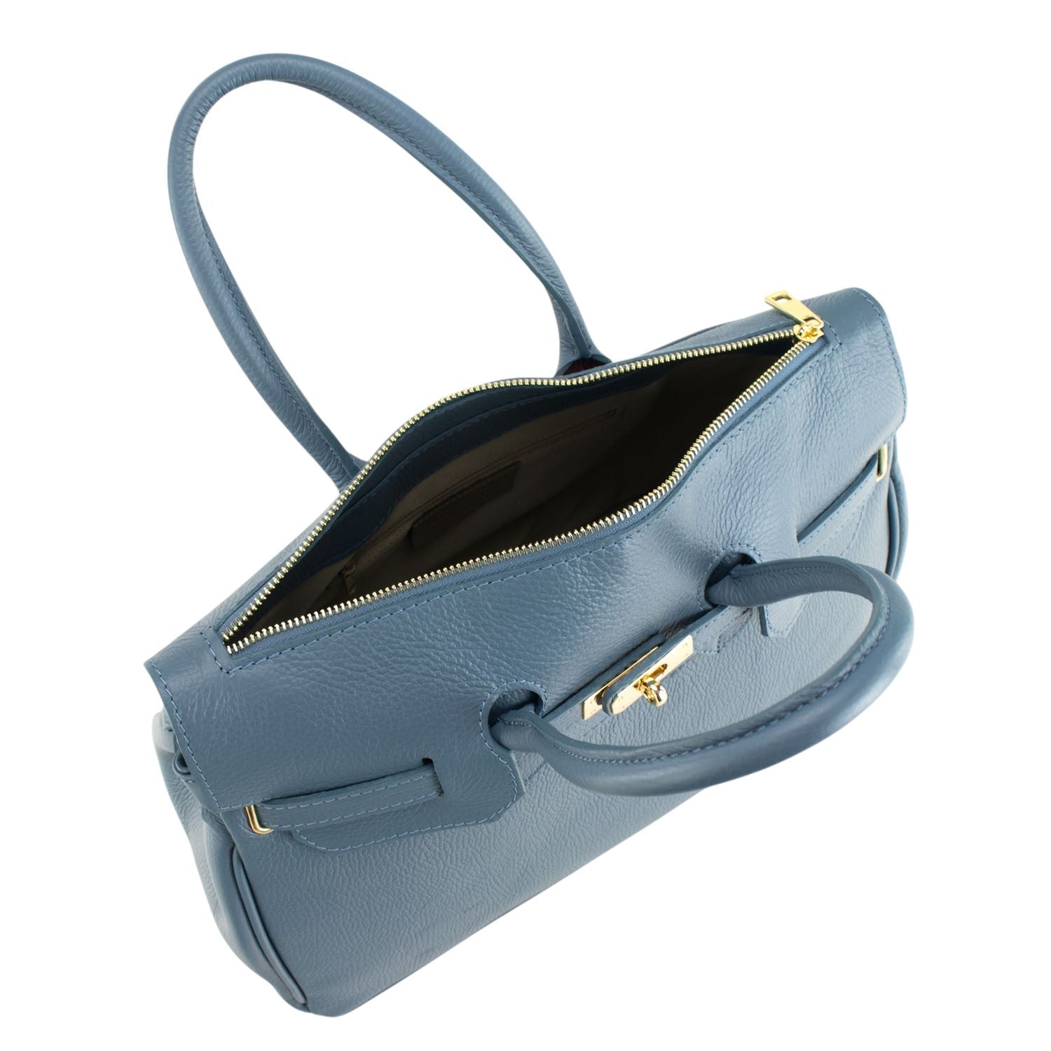 Estrella - Bolso de piel elegancia clásica | Azul Jeans