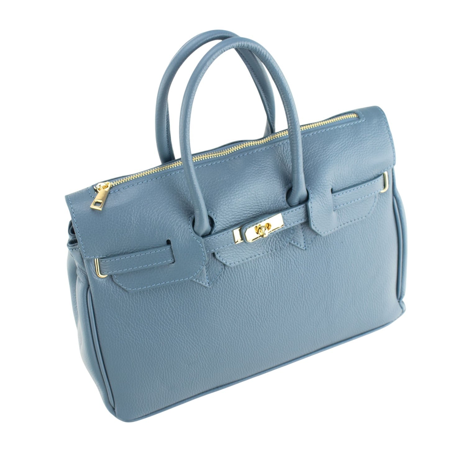 Estrella - Bolso de piel elegancia clásica | Azul Jeans