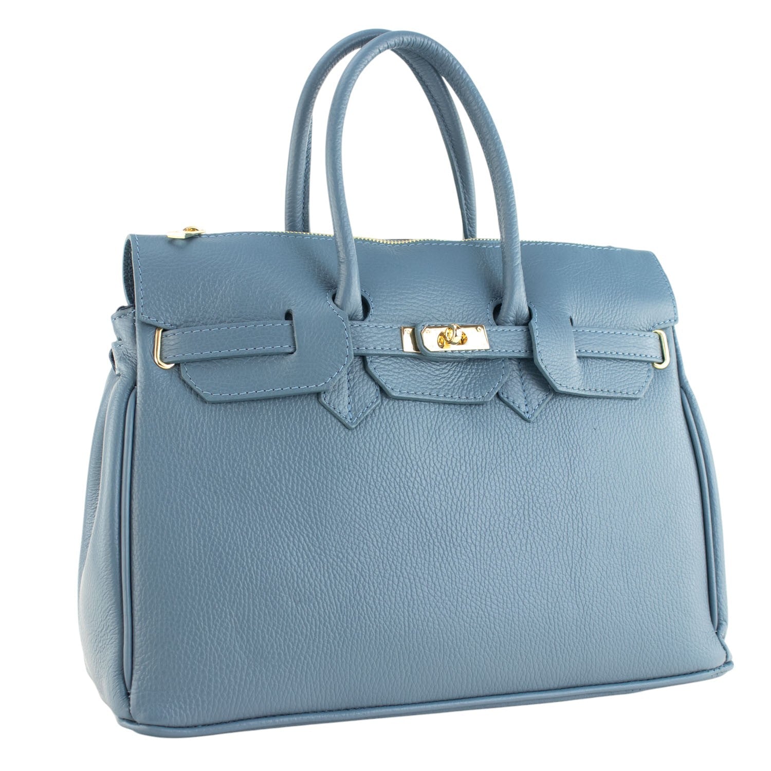 Estrella - Bolso de piel elegancia clásica | Azul Jeans