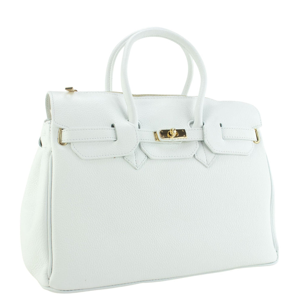 Estrella - Bolso de piel elegancia clásica | Blanco