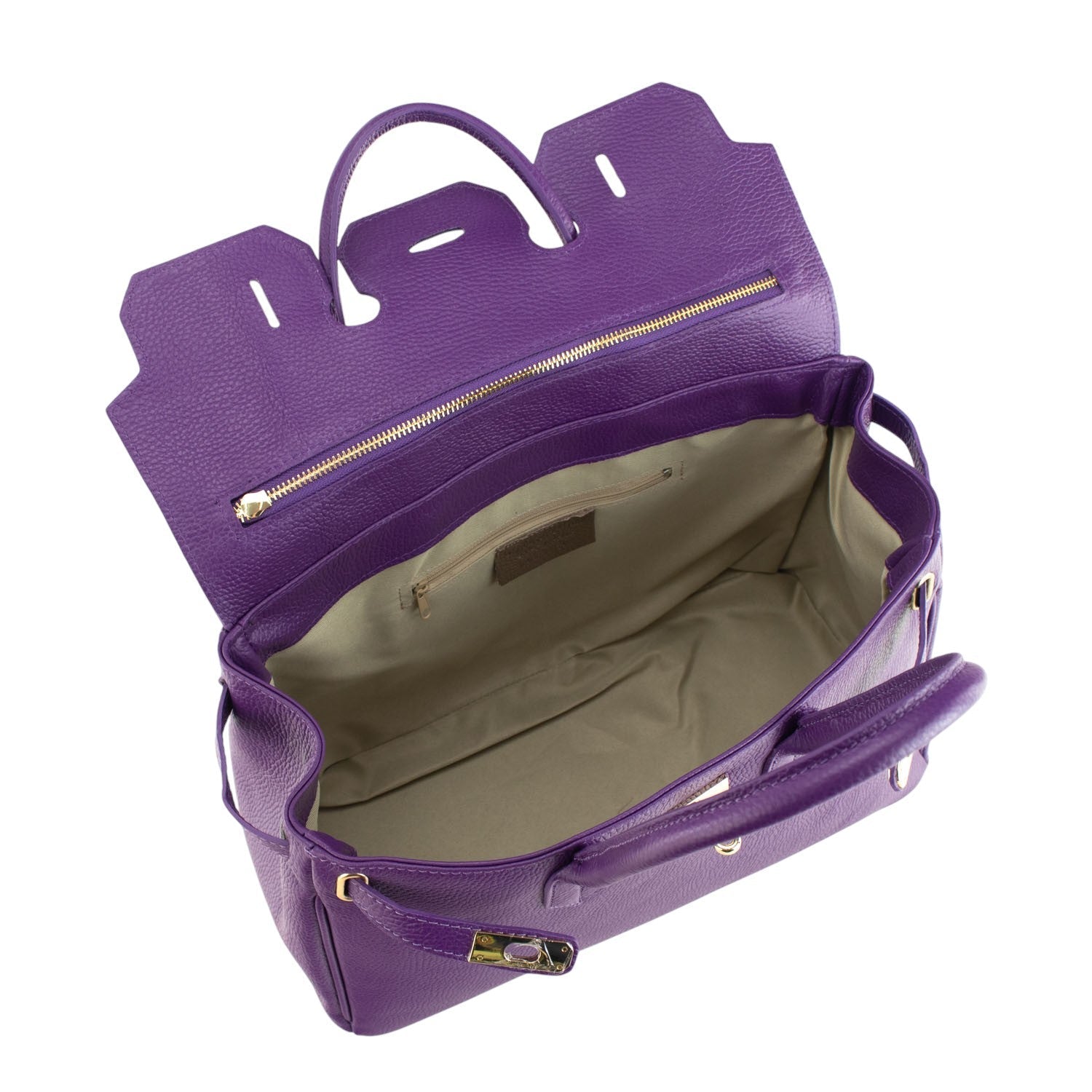 Estrella - Bolso de piel elegancia clásica | Lila