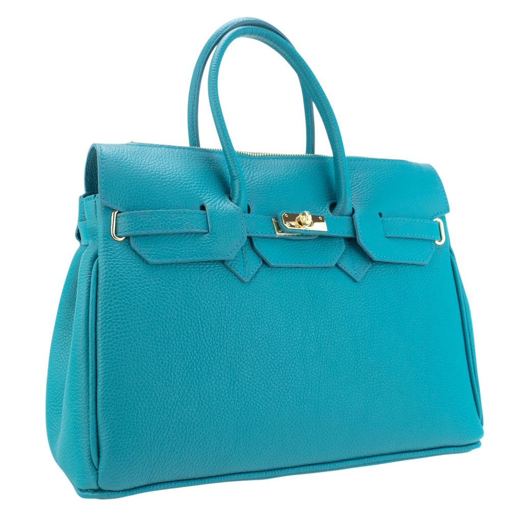 Estrella - Bolso de piel elegancia clásica | Turquesa