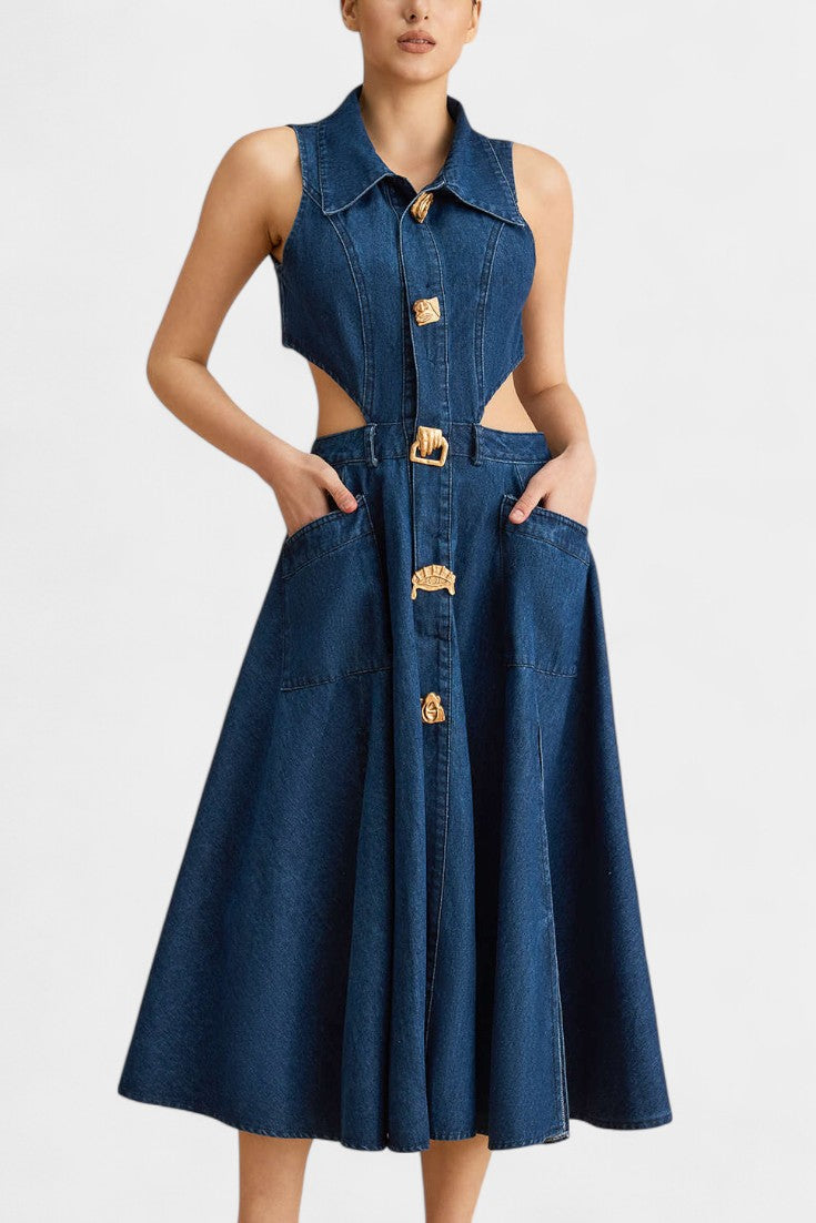 Alia - Vestido vaquero corte audaz