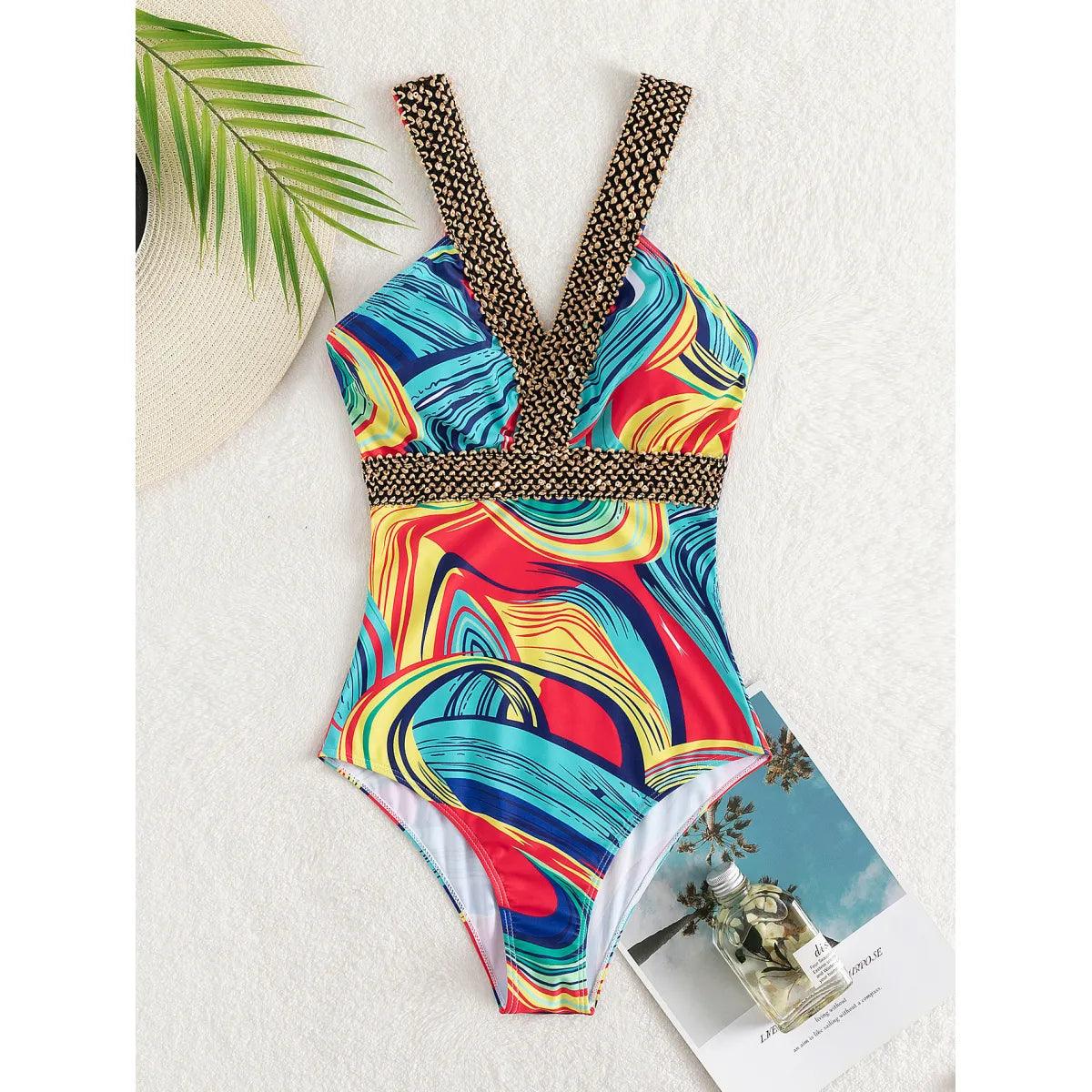 Marina - Bañador glamour tropical