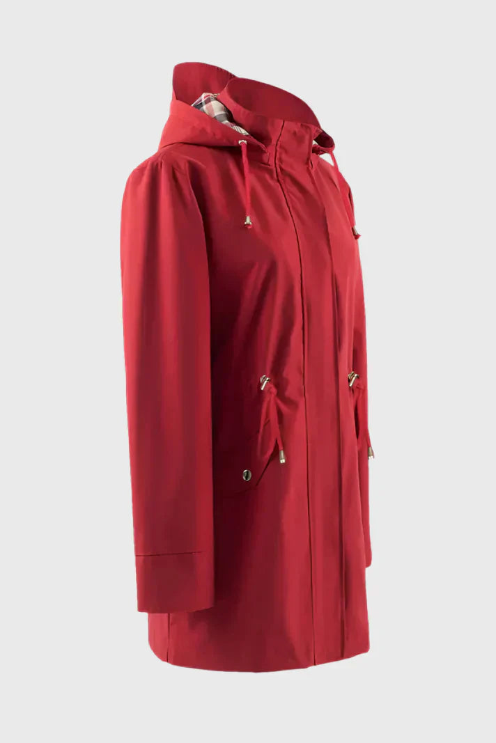 Doemi - Chubasquero impermeable con forro de tartán