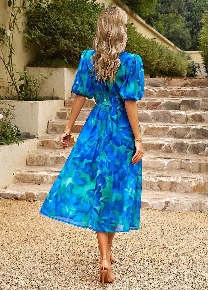 Erna - Vestido midi flores de verano