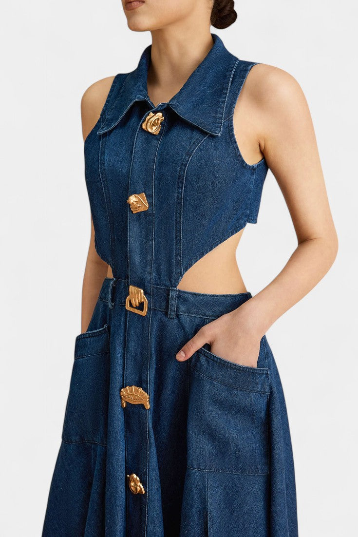 Alia - Vestido vaquero corte audaz