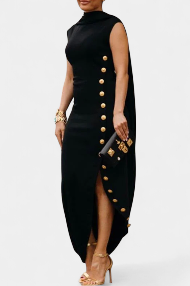 Aphrodite - Vestido maxi elegante con botones