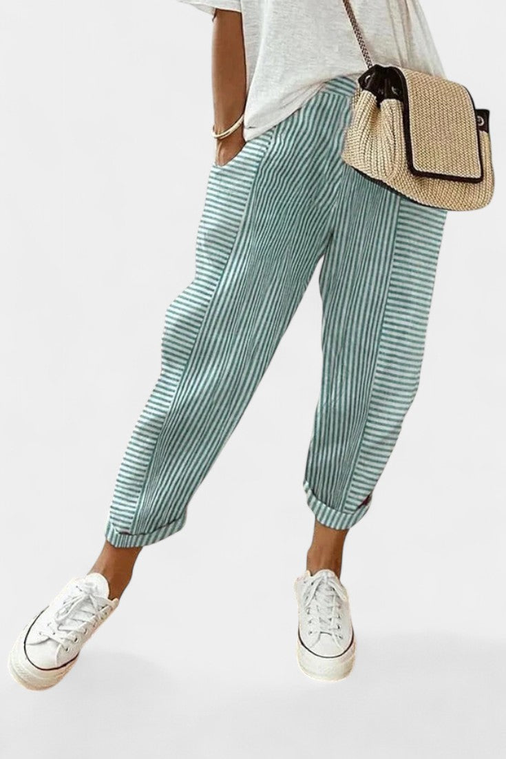 Toscana - Pantalón de rayas estilo bohemio