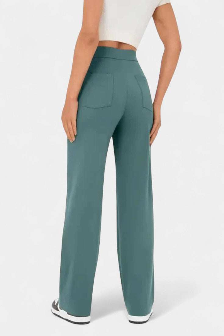 Marta - Pantalón de pierna ancha botones náuticos