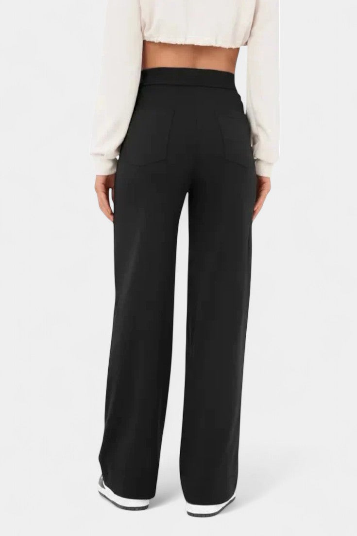 Marta - Pantalón de pierna ancha botones náuticos