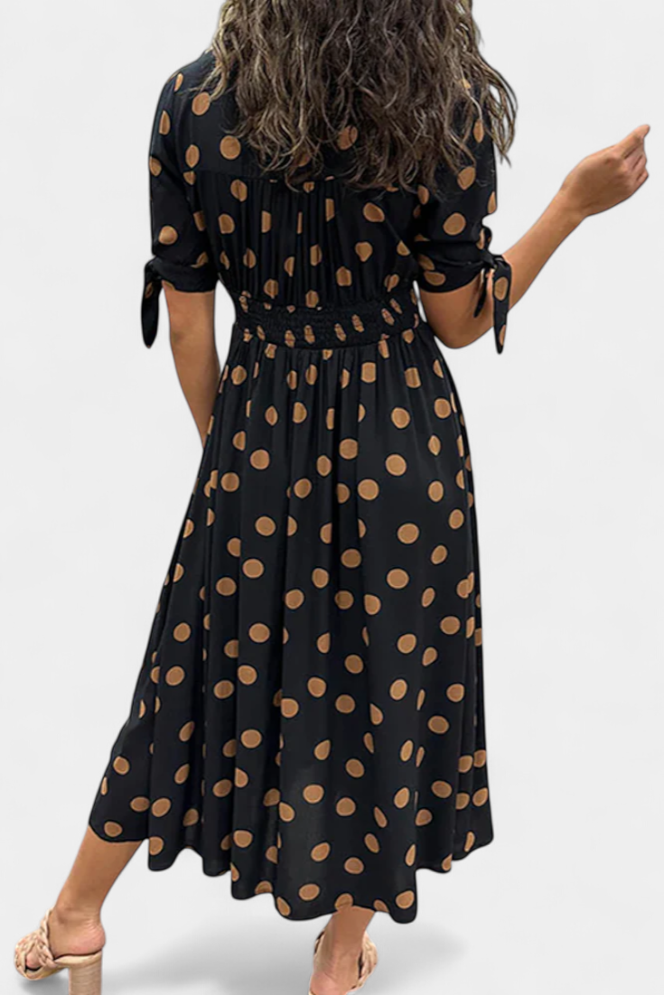 Lizzie - Vestido midi lunares de verano