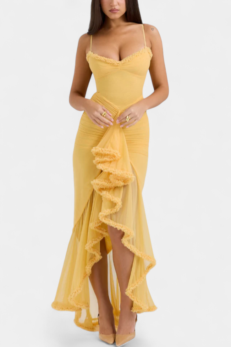 Élodie - Vestido maxi con volantes