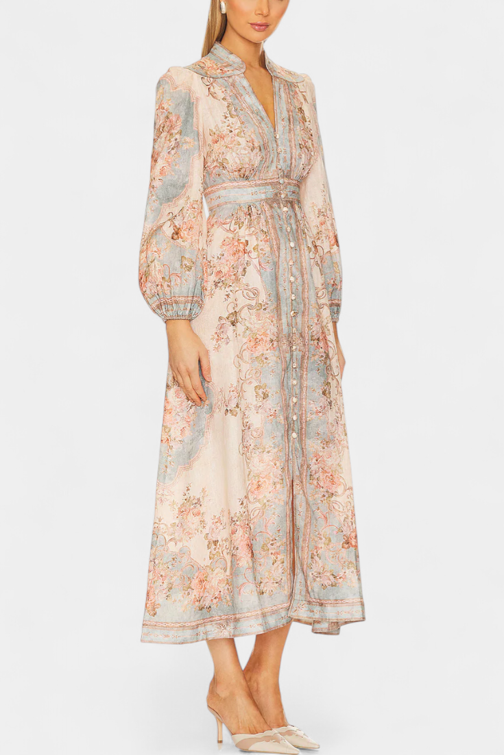 Dorotila - Vestido midi romance barroco