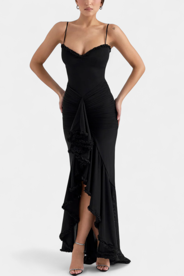 Élodie - Vestido maxi con volantes