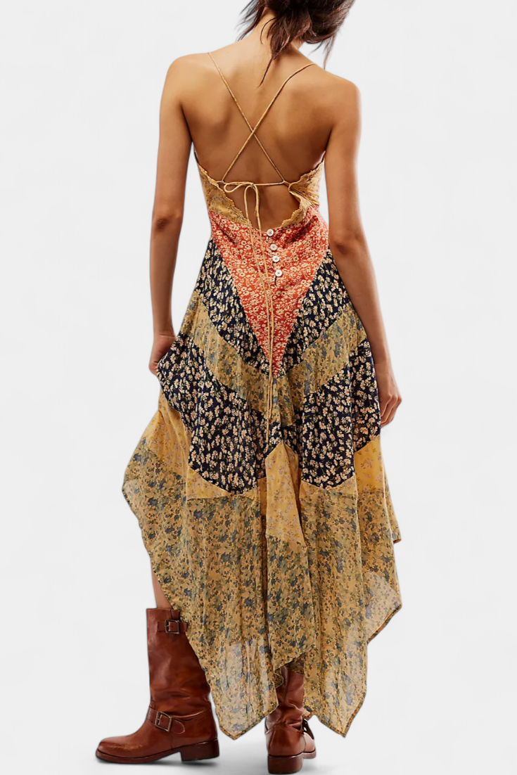 Francine - Vestido maxi patchwork