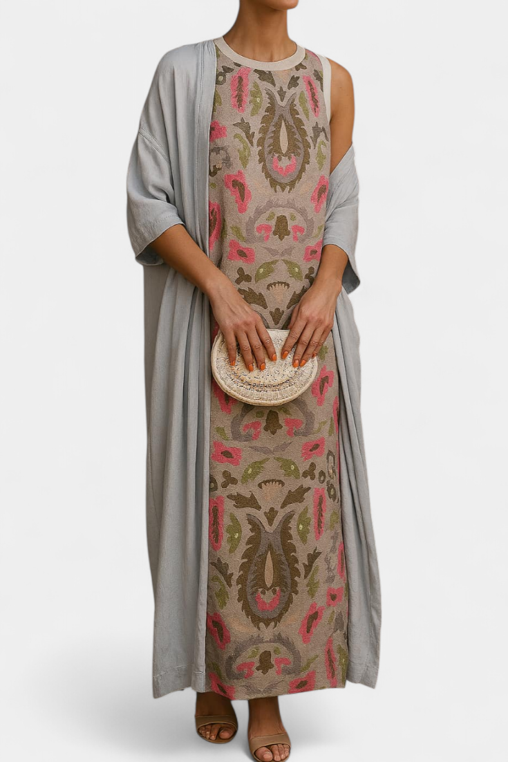 Alice - Vestido maxi con kimono