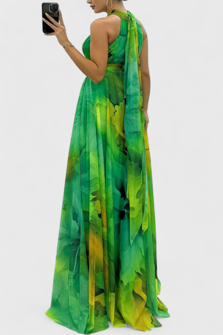 Caprice - Vestido maxi ombré bohemio