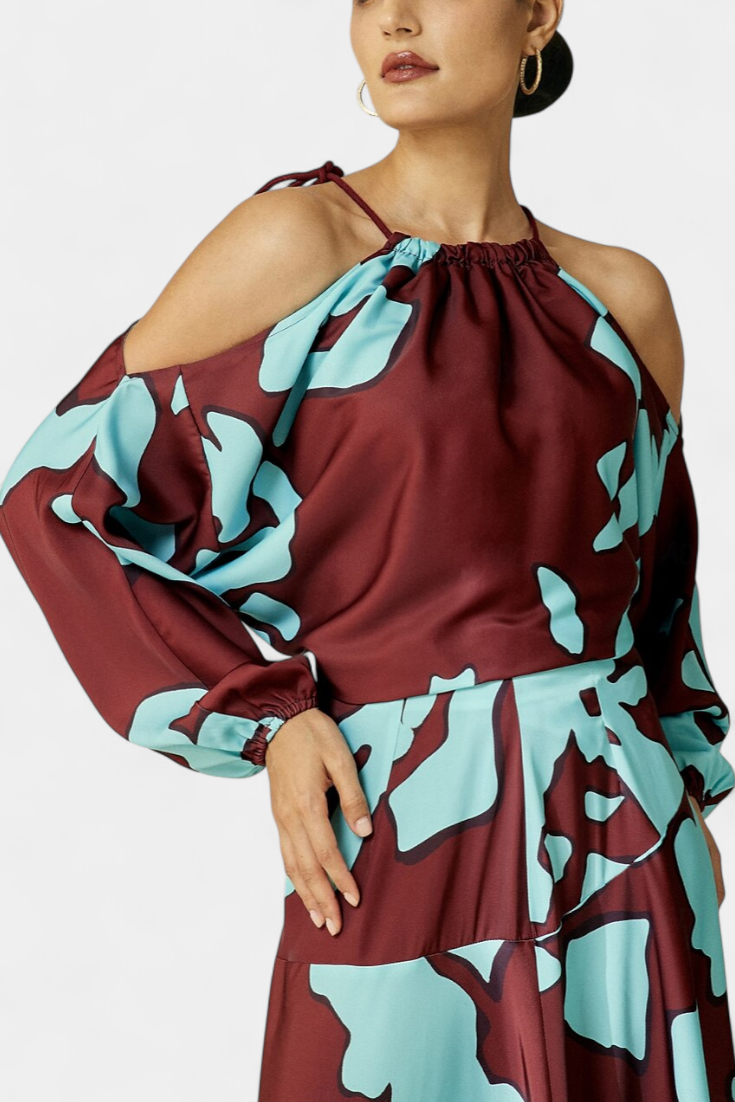 Monte - Vestido maxi estampado abstracto