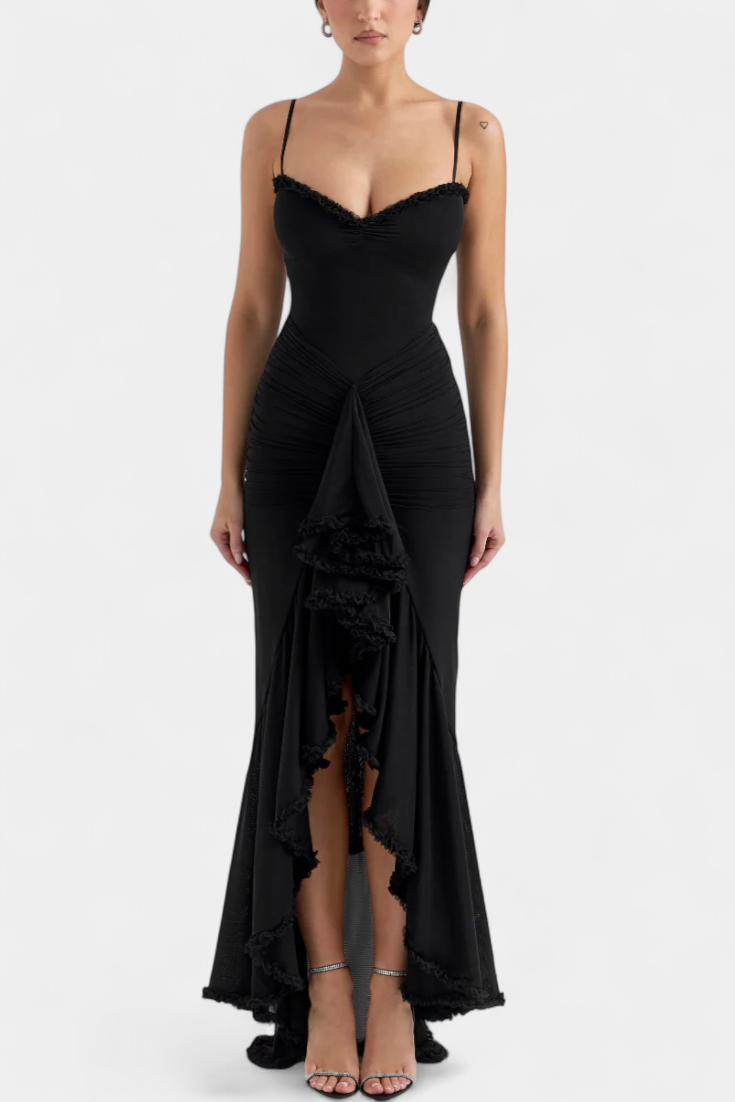 Élodie - Vestido maxi con volantes