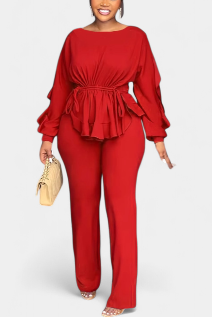 Charmed - Conjunto de dos piezas con top peplum
