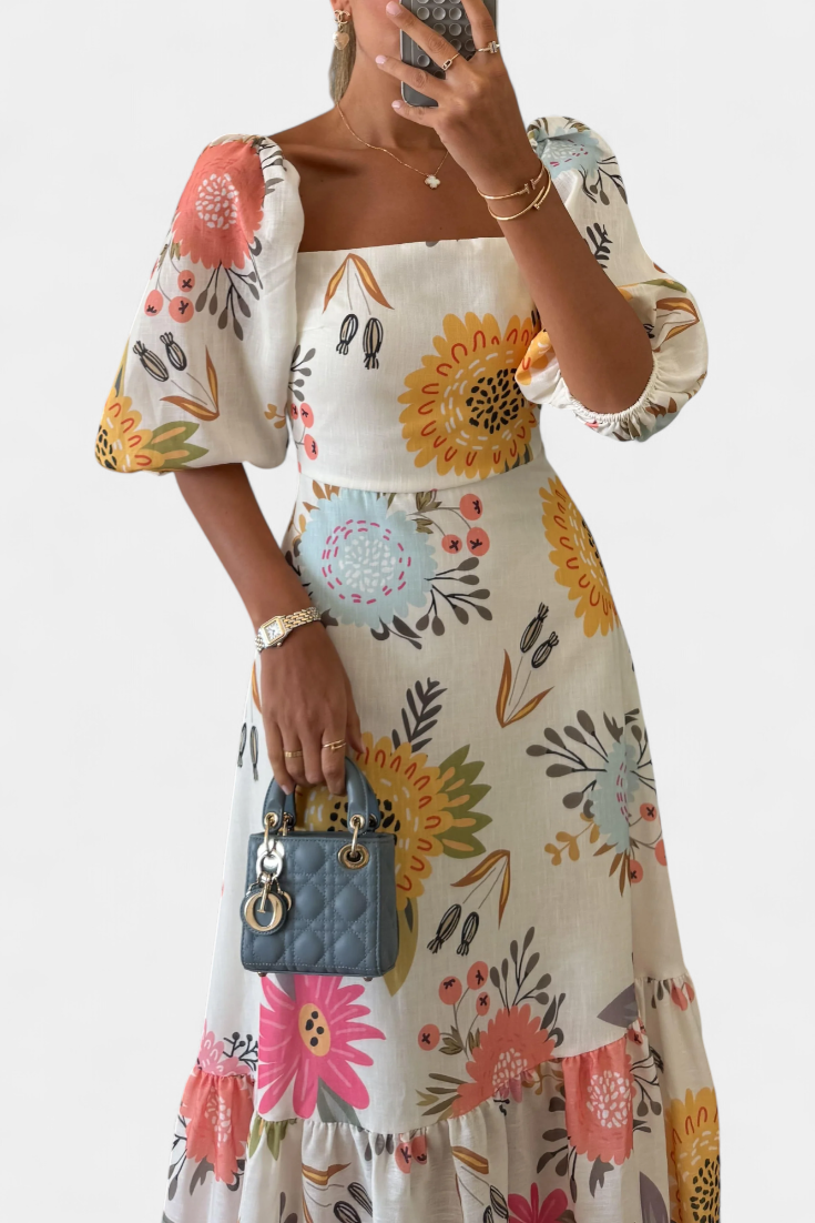 Kacey - Vestido maxi jardín de verano