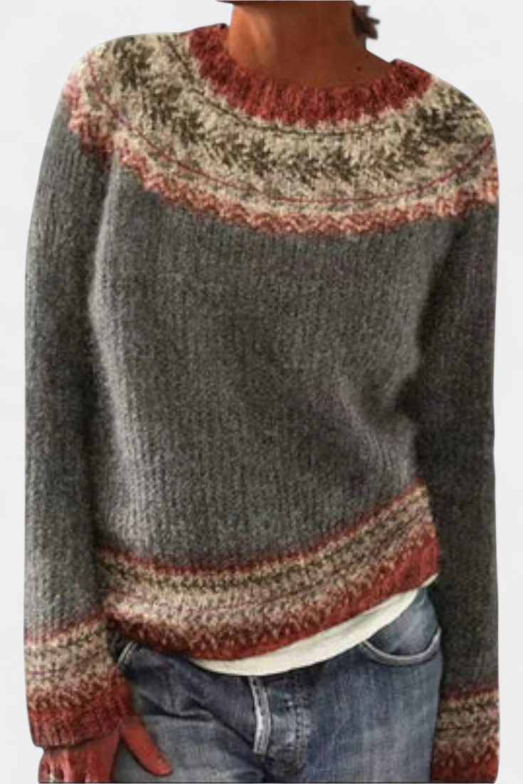 Jolessa - Jersey de punto con estampado jacquard