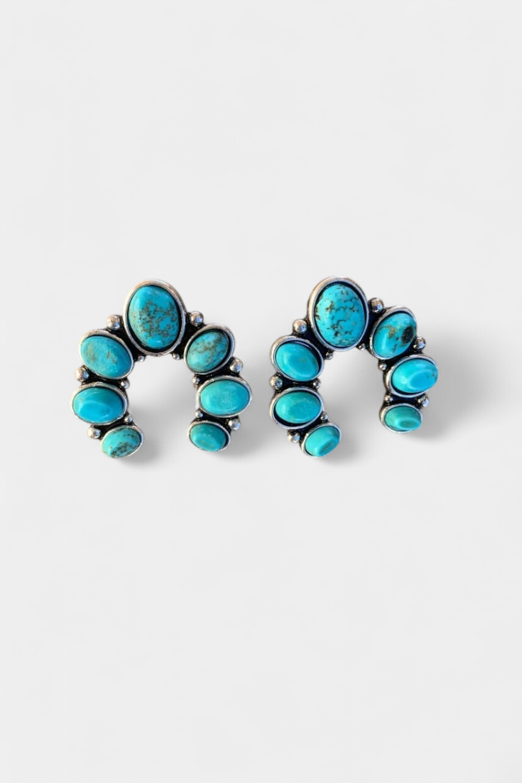 Dakota - Pendientes con piedras turquesa