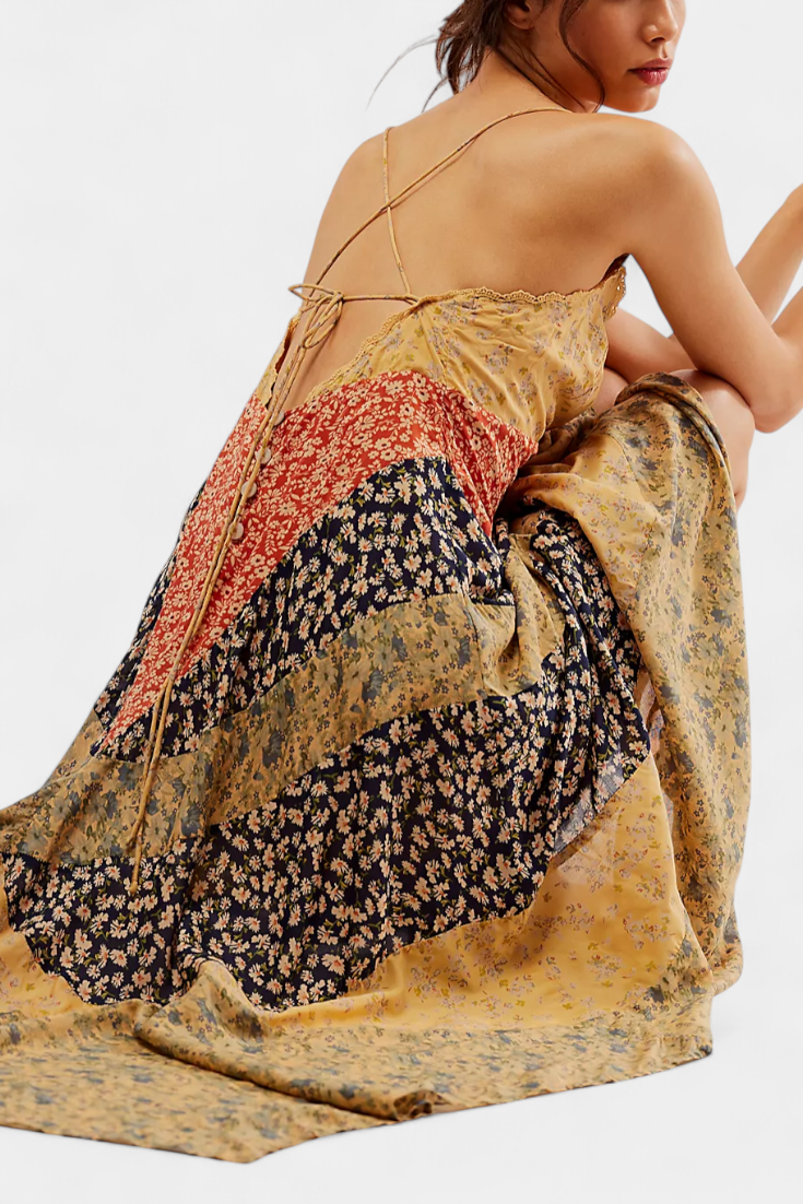 Francine - Vestido maxi patchwork