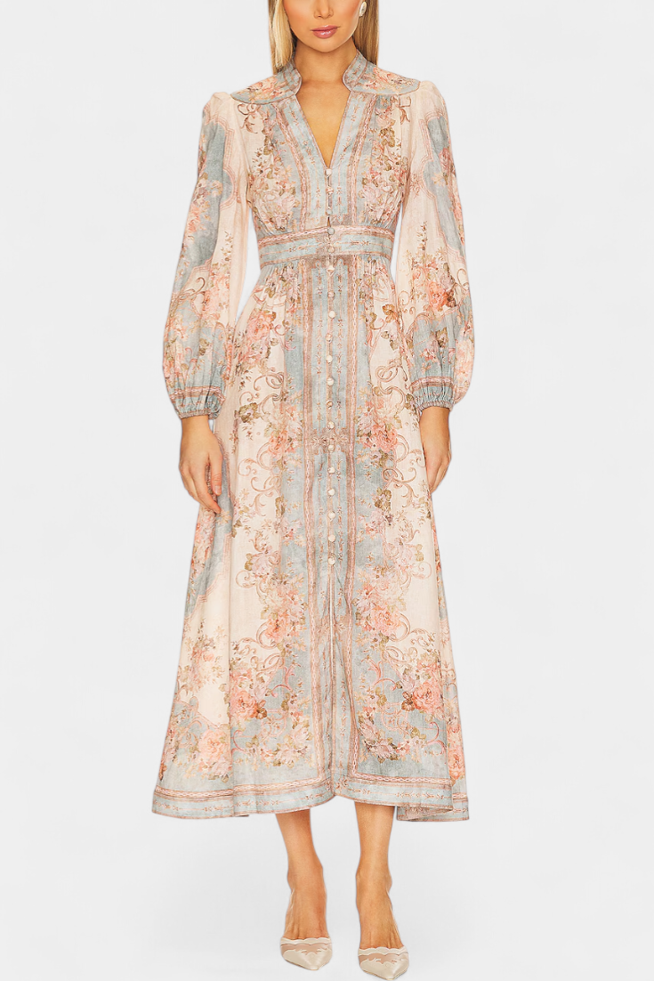 Dorotila - Vestido midi romance barroco