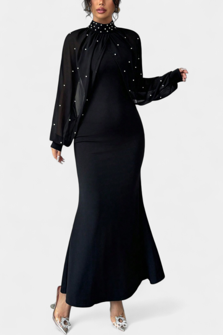 Atenea - Vestido de gala con perlas