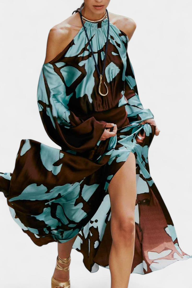Monte - Vestido maxi estampado abstracto