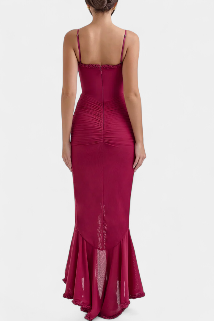 Élodie - Vestido maxi con volantes