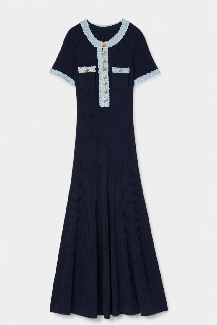 Alexia - Vestido de punto estilo clásico