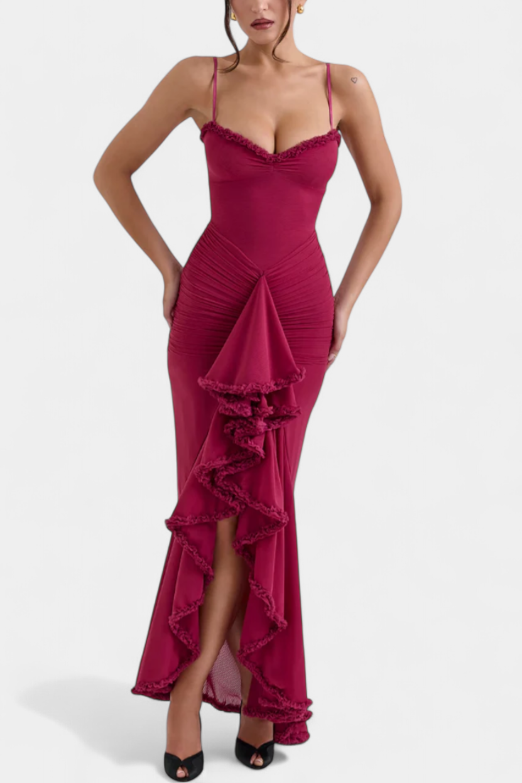 Élodie - Vestido maxi con volantes