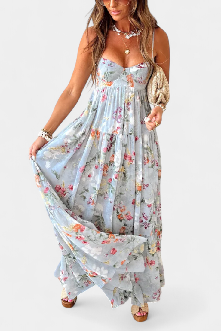 Marisa - Vestido maxi romance floral