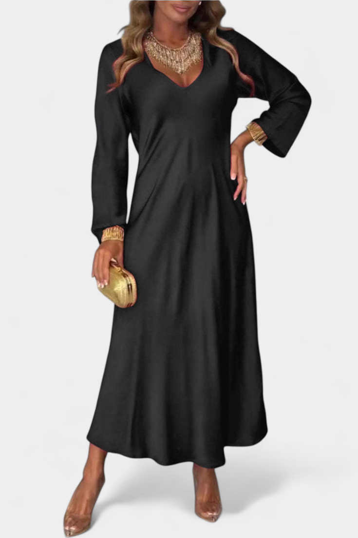 Riva - Vestido maxi satén de ensueño